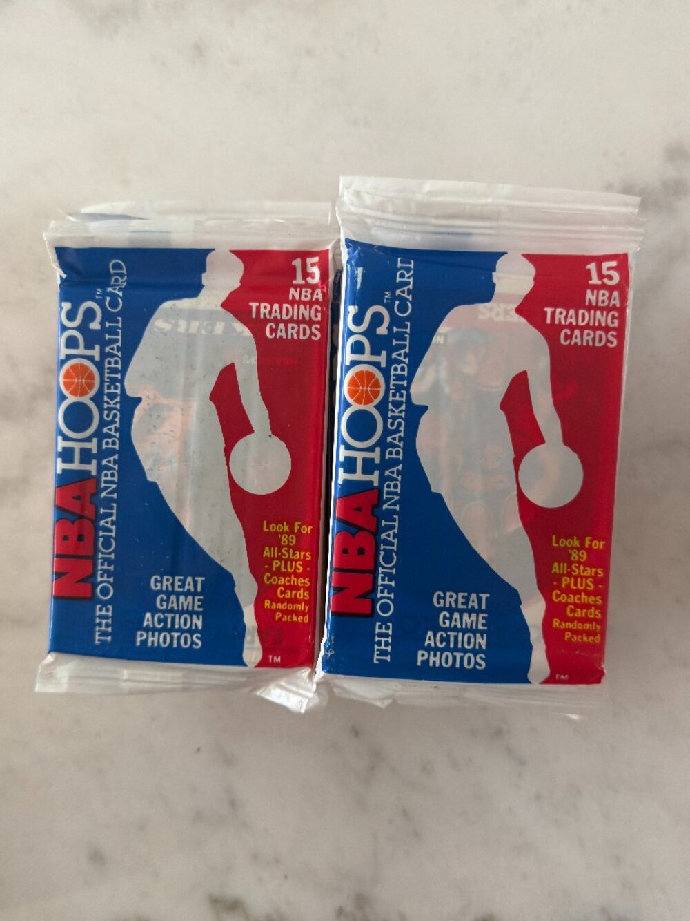 1989 NBA HOOPS SEALED PACK LOT OF 19 VINTAGE BASKETBALL CARDS